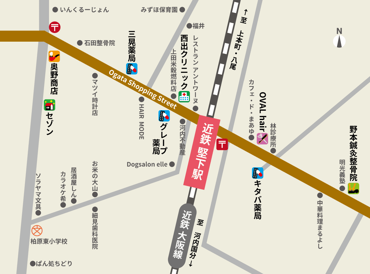 東地区エリアマップ
